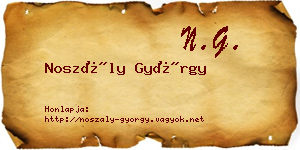 Noszály György névjegykártya